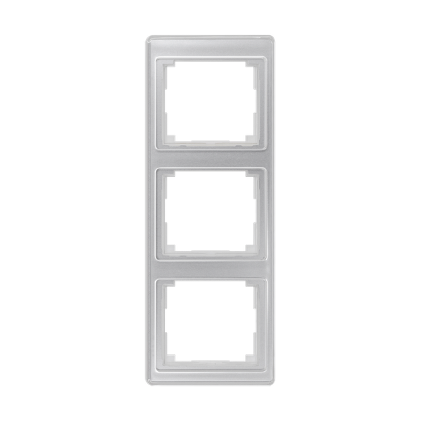 cover frame SL500 silver 3-fold vert. image 2