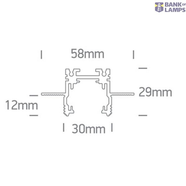 WHITE MAGNETIC TRIMLESS PROFILE 1m 48V MINI image 2