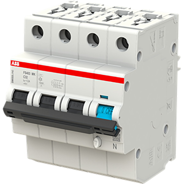 Earth leakage protection with overcurrent protection C Kar, 32A, 300mA, 10kA 3P+Prov. image 1