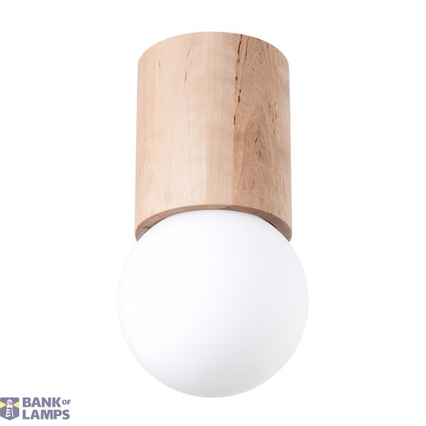 BOOMO 12 CEILING LAMP NATURAL WOOD G9 1X8W IP20 image 2