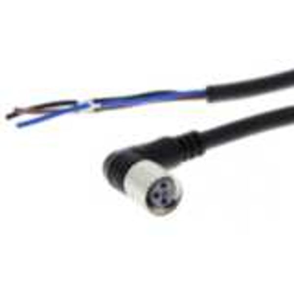 Sensor cable, M8 right-angle socket (female), 3-poles, PVC robot cable XS3F0191F image 2