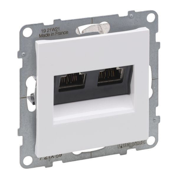 2XRJ45 SOCKET CAT6A STP WHITE image 1