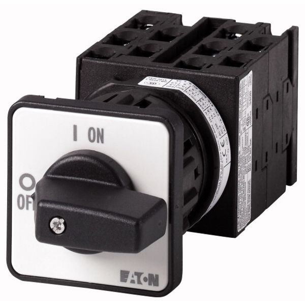 T0-5-8369/EZ Changeoverswitches, T0, 20 A, centre mounting, 5 contact unit(s), Contacts: 10, 90 °, maintained, Without 0 (Off) position, 1-2, Design number 8369 image 1
