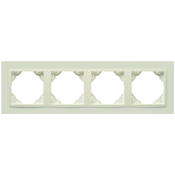 FOUR-GANG FRAME PEARL/PEARL image 1