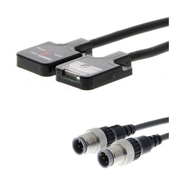 Photoelectric sensor, through-beam, 500 mm, DC, 3-wire, PNP, dark-on, E3T 1333C image 1