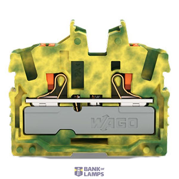 2-conductor miniature through tb with push-button 2.5 mm², gray image 1
