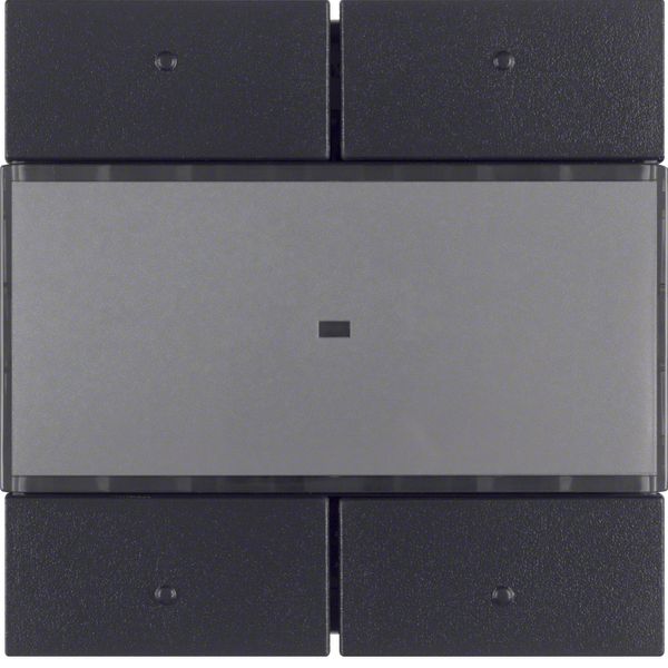 Touch sensor 2-fold comfort with text field, anthracite, matt, B.1/B.3/B.7 image 1