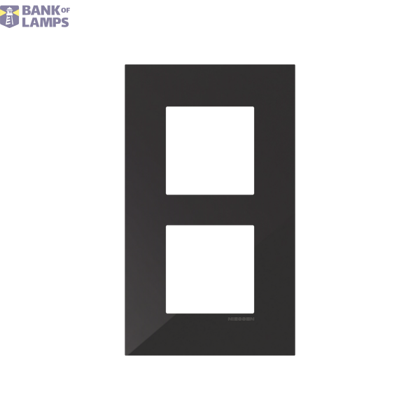 Frame 2-gang / 2+2-modules - Niessen logo - S - Tacteo Black image 1