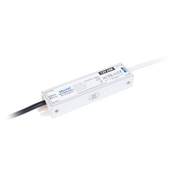 Power supply 24W, DC12V/2A, IP67, aluminum design image 1