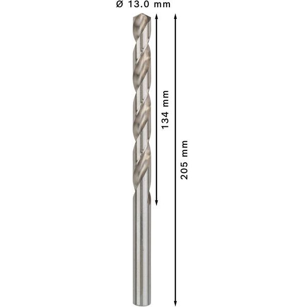 Metal drill bits HSS-G, DIN 340 13 x 134 x 205 mm 5 pcs. image 2