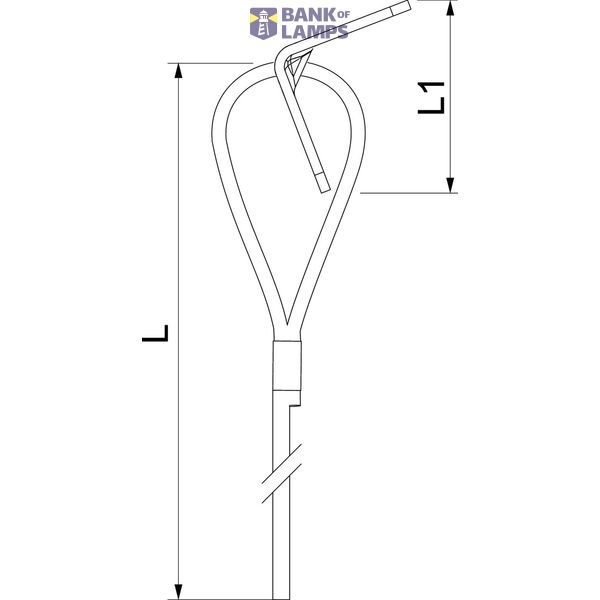 QWT UW 2 1M G Suspension wire with universal angle 2x1000mm image 2
