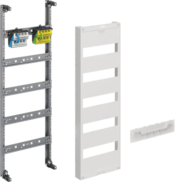 Distribution panel, univers Z, height 750mm, 5-row, 1-field, PE/N vertical image 1