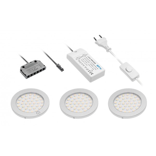 Set of LED luminaires CASTELLO, first with switch, AC220-240V, 3000K image 1