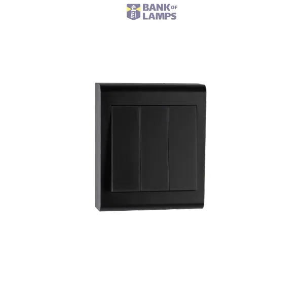 SWITCH SURFACE MOUNTED 1+1+1 BLACK 6-PACK image 1