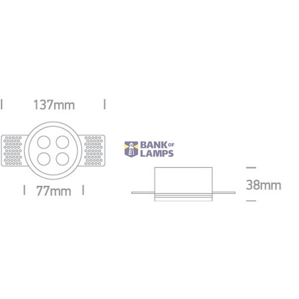 WHITE TRIMLESS 10W WW IP20 38deg 230V DARK LIGHT image 2