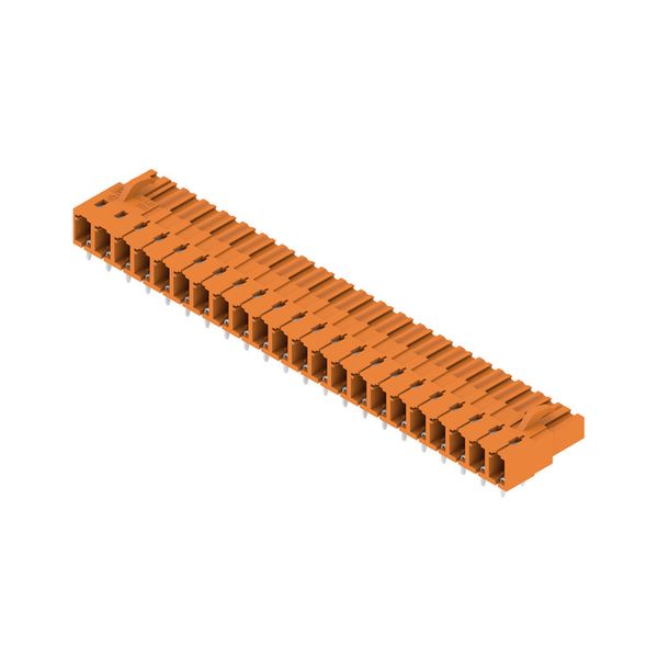 PCB plug-in connector, female header, closed side, THT solder connection, 5.08 mm, Number of poles: 22, 90°, Solder pin length (l): 3.2 mm, tinned, orange, Box image 2