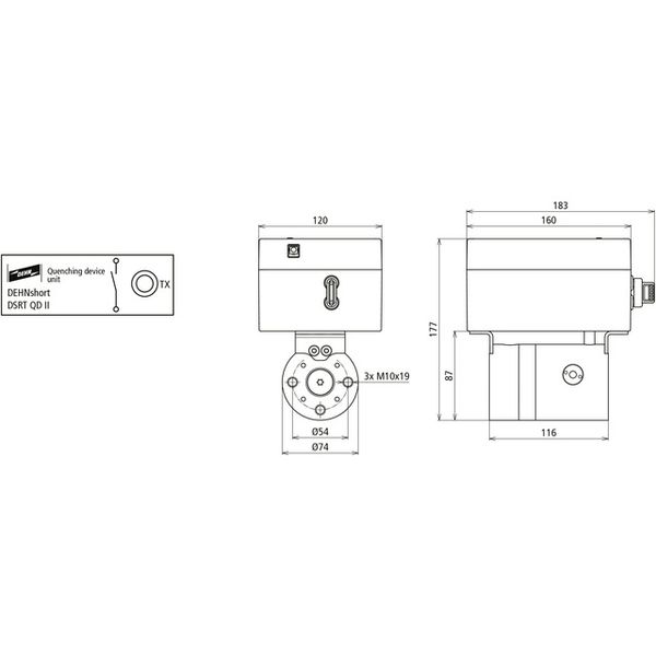 DEHNshort QD II quenching device image 2