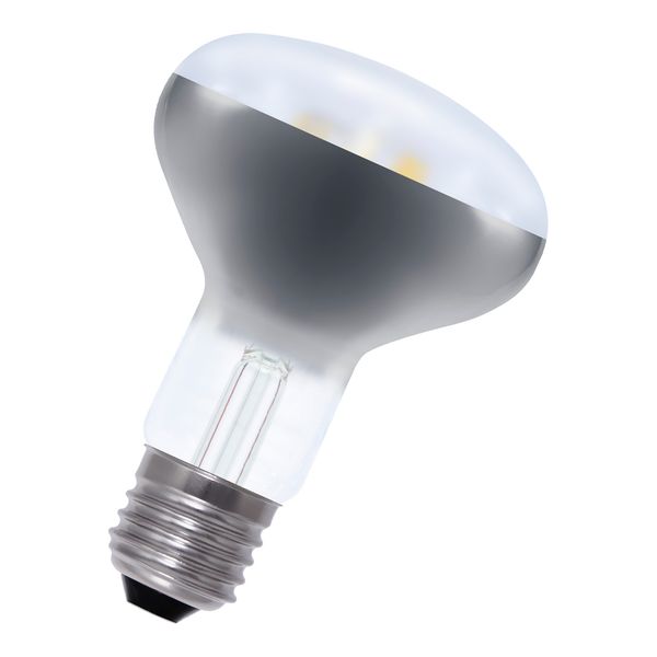 LED FIL WarmDim R80 E27 8W 3000-2200K CL image 1