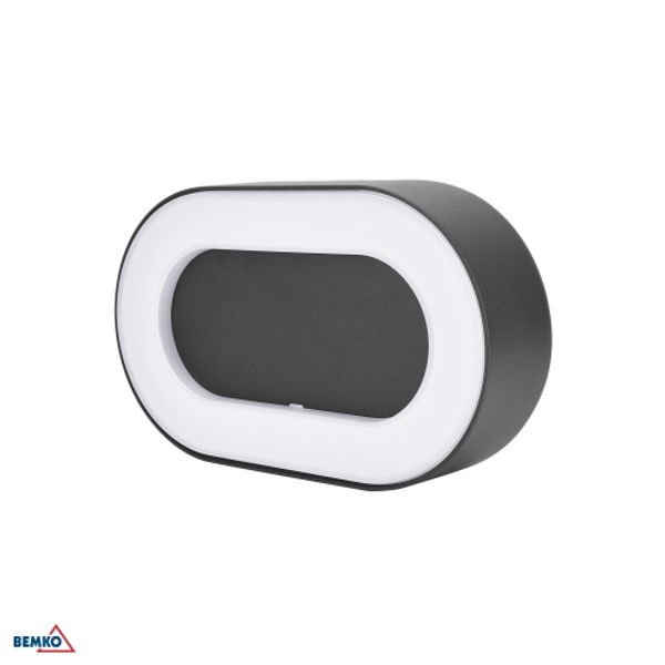 LED OUTDOOR DECORATIVE LIGHTS VALIT 10W 4000K 850LM IP65 203X45X123MM CIRCLE GRAPHITE image 1
