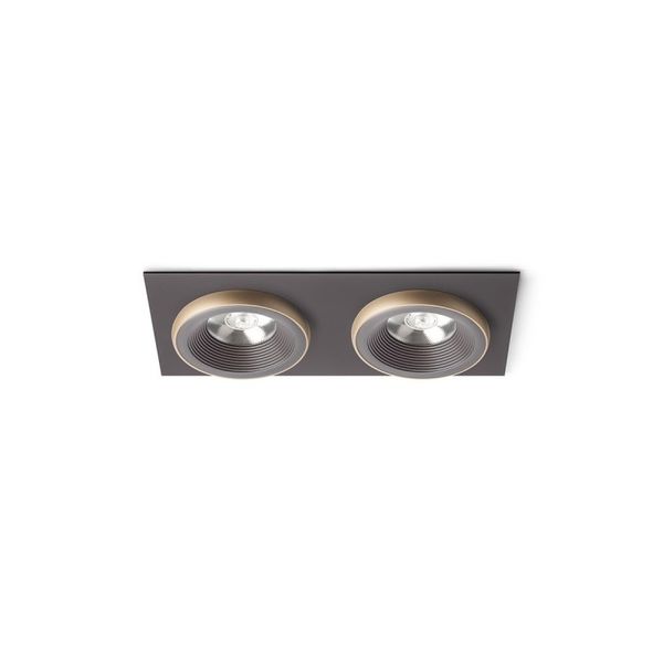 SHARM SQ II recessed brown/pearl gold 230V LED 2x10W 24° 3000K image 1