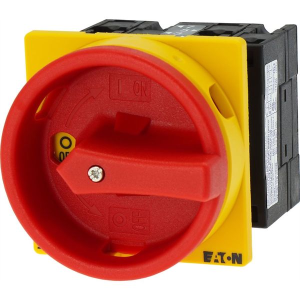 T3-2-8324/EA/SVB Main switch, T3, 32 A, flush mounting, 2 contact unit(s), 4 pole, Emergency switching off function, With red rotary handle and yellow locking ring image 20