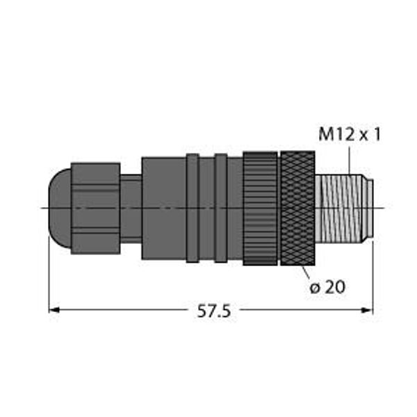 Accessories for BL67 M12 × 1 Round Connector with Pt1000 Sensor   BL67-WAS5-THERMO image 1