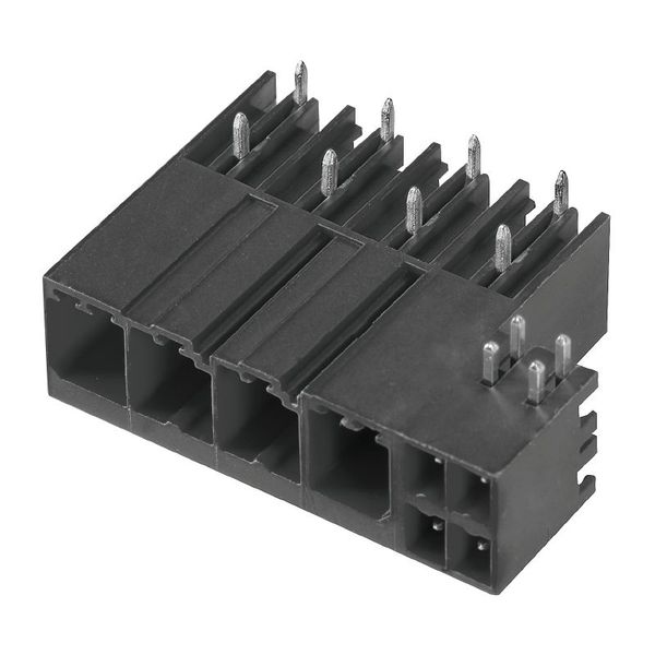 PCB plug-in connector, male header, closed side, THT solder connection, 7.62 mm, Number of poles: 4, 270°, Solder pin length (l): 3.5 mm, tinned, Basalt grey, Box image 1