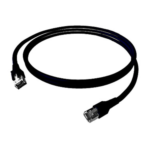 Patchcord RJ45 shielded Cat.6a 10GB, LS0H, black,  7.0m image 1