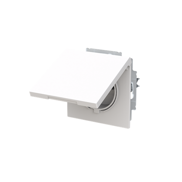 Socket with earthing pin with hinged cover Safety+ image 2