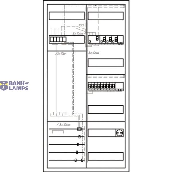 ZSD-ZV-1100/C Eaton Metering Board ZSD meter cabinet equipped image 1