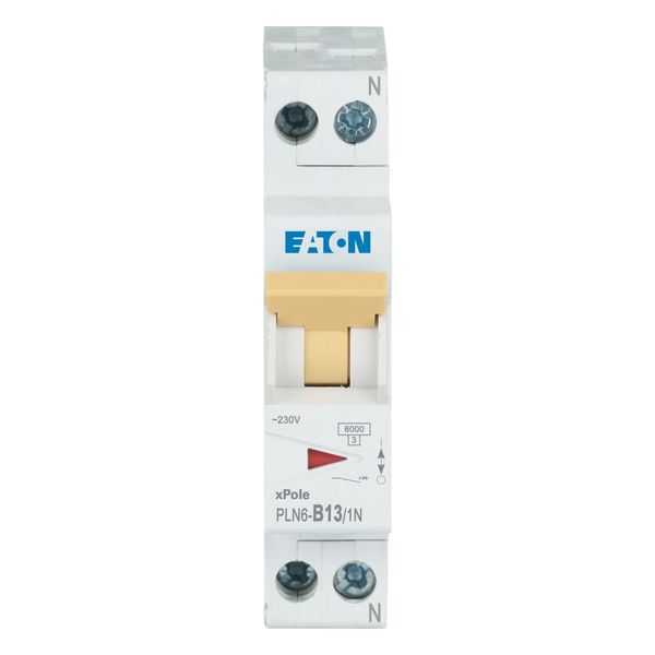 Miniature circuit breaker (MCB), 13 A, 1p+N, characteristic: B image 12