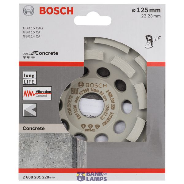 Diamond grinding head Best for Concrete 125 x 22.23 x 4.5 mm image 2