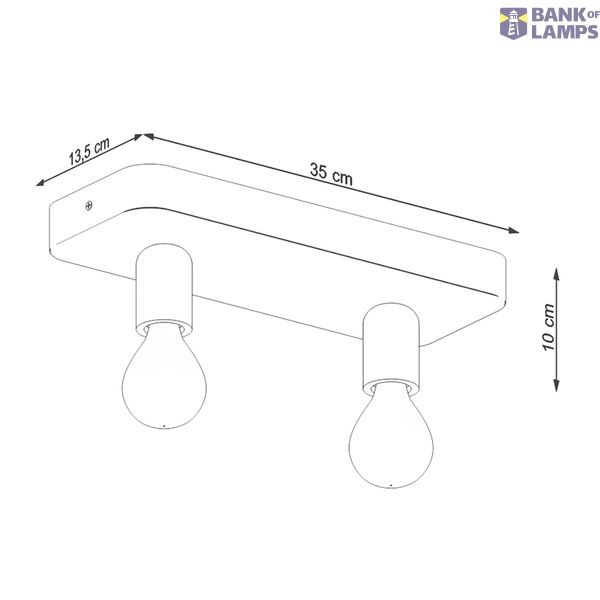 CEILING LAMP TAVO 2 GREY E27 2X15W IP20 image 7