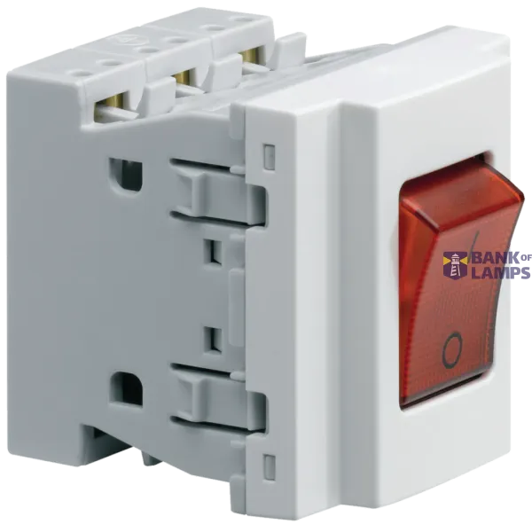 Bipolar switch for sockets 16A, 250V, white, 2M QC PC image 1