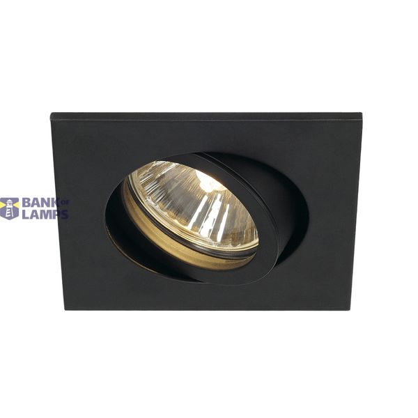 NEW TRIA 68 GU10 SQUARE downlight, matt black, max. 50W, incl. clip springs image 1