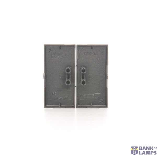 Double button for switches and push buttons, black matt image 1
