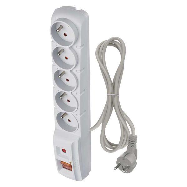 Surge Protector – 5 sockets 1,5m, grey image 1