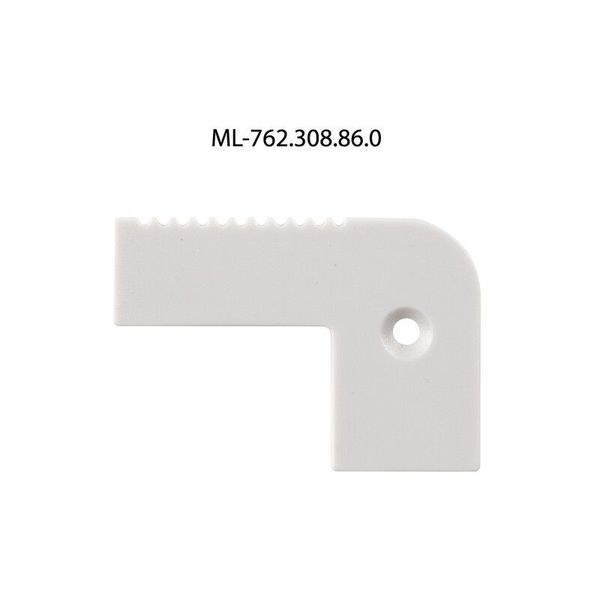 End cap for BE without hole, silver color, 1 pc image 1