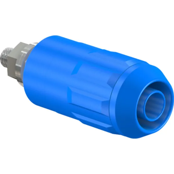 4 mm socket, screw connection, mounting Ø 12 mm, CAT II, blue, 66.9684-23 image 1