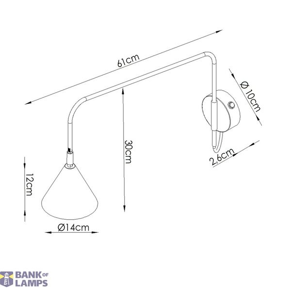 Wall lamp NOX 1 beige with a switch image 10