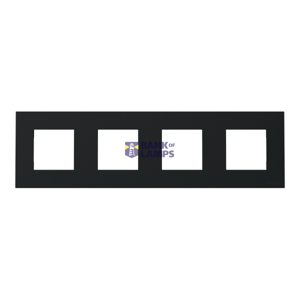 Frame 4-gang / 2+2+2+2-modules - Niessen logo - Basic - Matt Black image 1