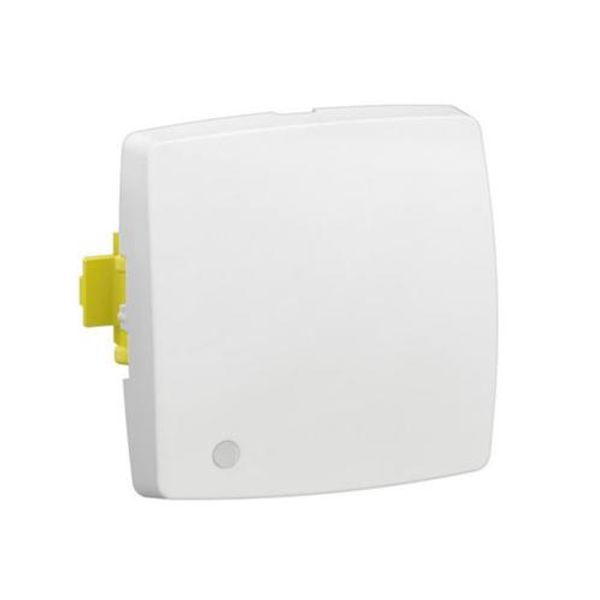 OTEO Universal Switch 10 A illuminated, plug-in terminals, can be used as an illuminated changeover switch or button, insert + rocker, white image 1
