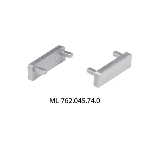 End cap for PB1 without hole, silver color, 1pc image 1