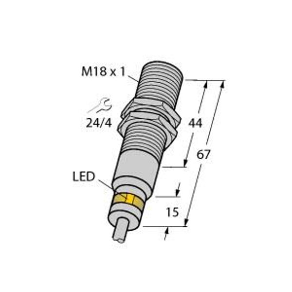 Inductive Sensor For Harsh Environments and Temperatures up to -60 °C   BI5-EM18WD-AP6X/S929 image 1