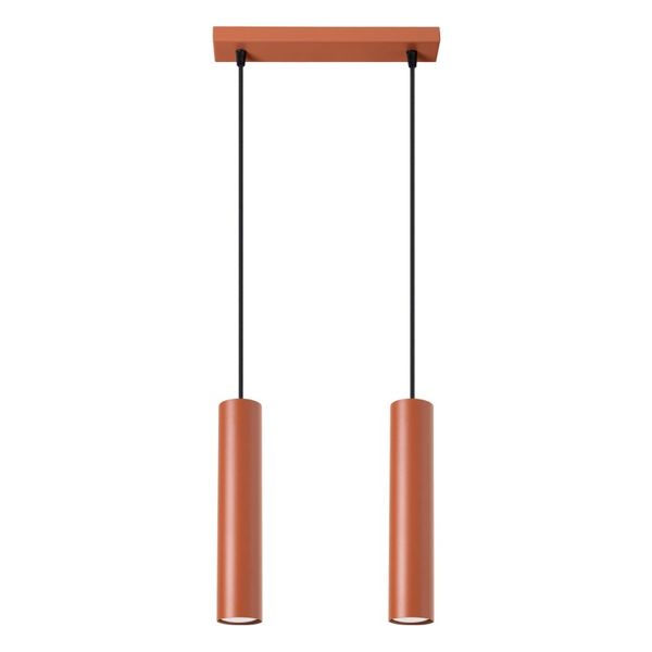 HANGING LAMP LAGOS 2 RED OCHRE 2XGU10 image 1