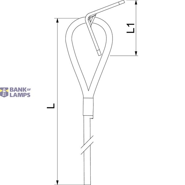 QWT UW 3 1M G Suspension wire with universal angle 3x1000mm image 2