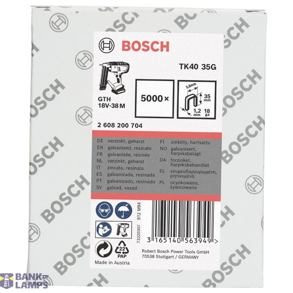 Staple TK40 35G 1.2 mm, 35 mm, galvanised image 2