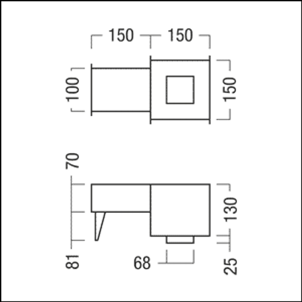 PANOS INF/EVO Q68 CASTING SURROUND - concrete casting surr. for DA 68x680 mm image 2