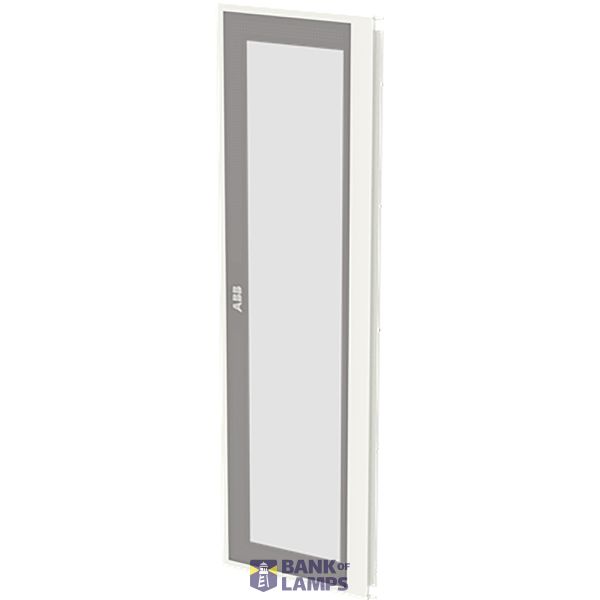 Transparent door 4PW/12GU, left, RAL7035 image 1