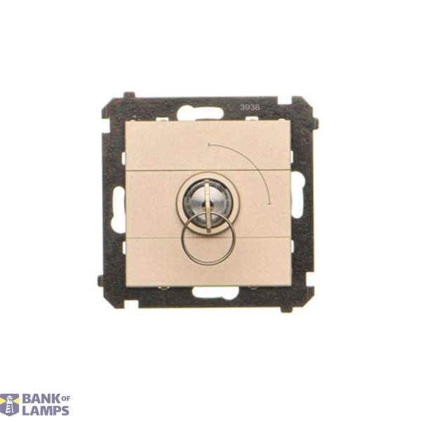 Single switch with a key - 2 positions "0-1", champagne matt, 5A image 1